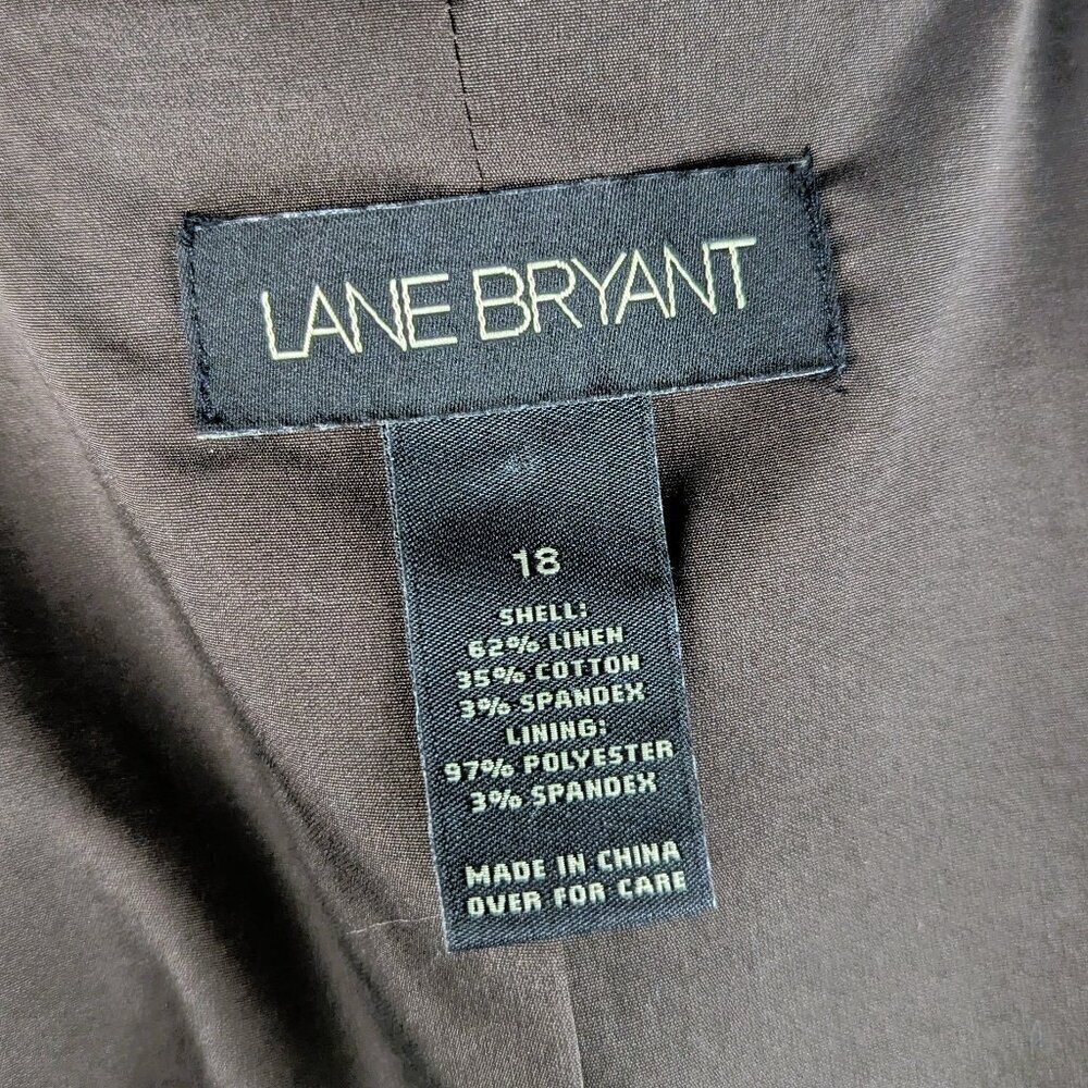 LIKE NEW Lane Bryant Brown Buttoned Blazer 18 - Picture 7 of 8